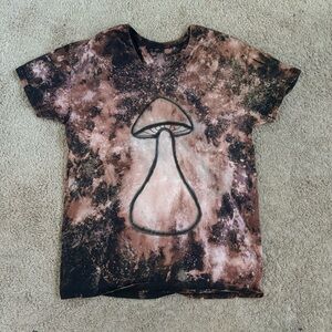 Black Tie Dye Mushroom Shirt